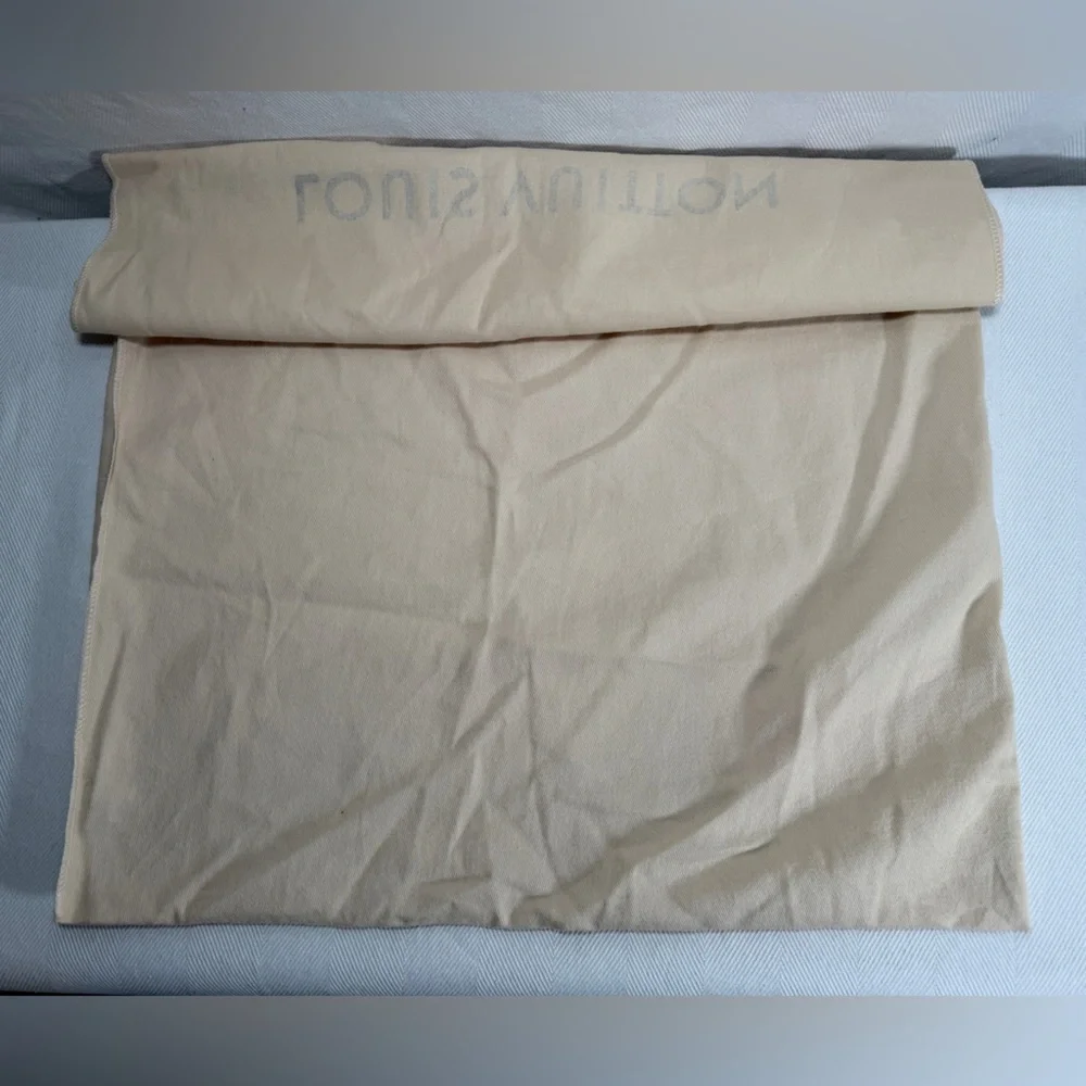 Louis Vuitton Beige Dust Bag with Logo 12x19 inches - small spots